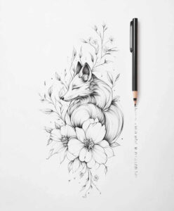subtle-animal-detail-single-color-for-thigh – tattoo design ideas free ai generated – Gallery: delicate-animals-inkby-ai