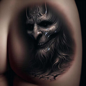 demonic-entity – tattoo design ideas free ai generated – neotraditional-layered-color – for-toe – Gallery: demons-inkby-ai