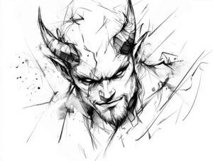 demons tattoo design ideas Realism dynamic shadows dark aura shows endurance