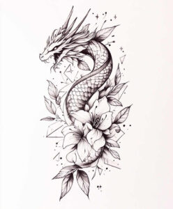 dragon-design – tattoo design ideas free ai generated – ominous – for-toe – Gallery: dragons-inkby-ai