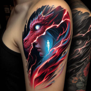 dragon-monster – tattoo design ideas free ai generated – nightmarish – for-fingers – Gallery: dragons-inkby-ai
