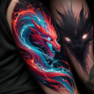 dragon-sketch – tattoo design ideas free ai generated – haunted – for-hip – Gallery: dragons-inkby-ai