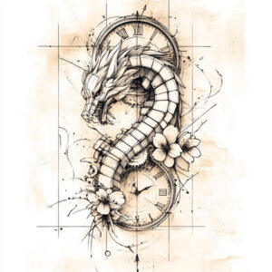 dragon-spirit – tattoo design ideas free ai generated – nightmare – for-inner-arm – Gallery: dragons-inkby-ai