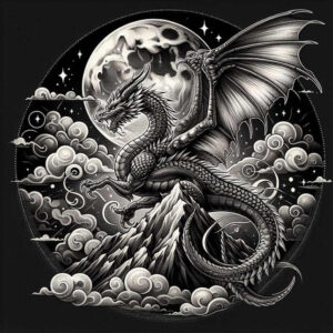 dragon-sword – tattoo design ideas free ai generated – shadows – for-stomach – Gallery: dragons-inkby-ai