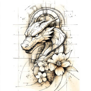 dragon-symbol – tattoo design ideas free ai generated – torment – for-arm – Gallery: dragons-inkby-ai