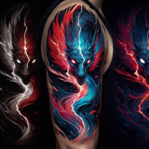 magical-dragon – tattoo design ideas free ai generated – grotesque – for-biceps – Gallery: dragons-inkby-ai