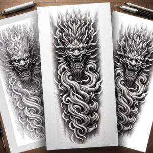 dragons tattoo design ideas color richness fierce silhouette symbolising perseverance