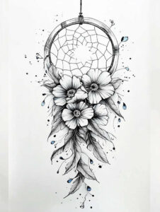 net-tattoo – tattoo design ideas free ai generated – realism-real-life-shading – for-chest – Gallery: dreamcatchers-inkby-ai