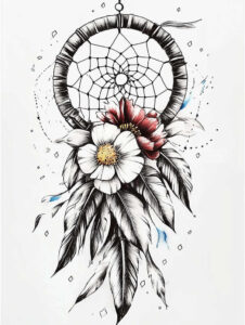 protective-tattoo – tattoo design ideas free ai generated – neotraditional-bold-texture – for-ribs – Gallery: dreamcatchers-inkby-ai