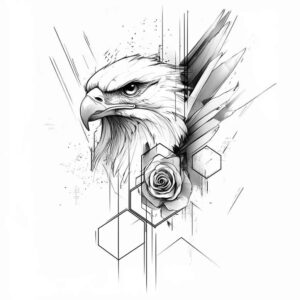 eagle-tattoo-design – tattoo design ideas free ai generated – realism-visual-truth – for-lower-thigh – Gallery: eagles-inkby-ai