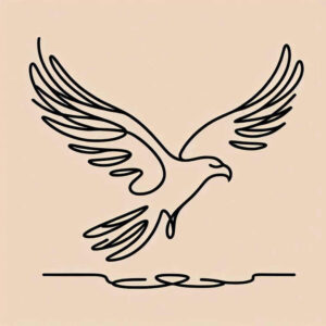eagle-with-plume – tattoo design ideas free ai generated – neotraditional-subtle-tone – for-triceps – Gallery: eagles-inkby-ai