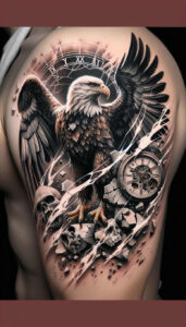 freedom-eagle-symbol – tattoo design ideas free ai generated – neotraditional-modern-classic – for-chest – Gallery: eagles-inkby-ai