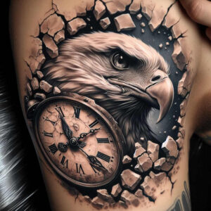 eagles tattoo design ideas bokeh detailed feathers for hip