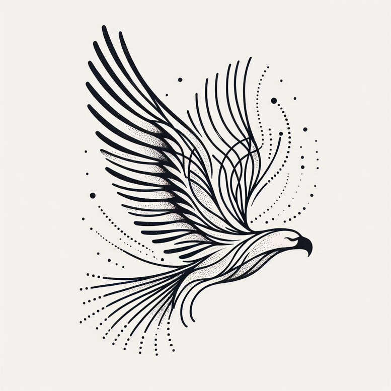 eagles tattoo design ideas Surrealism ethereal detailed feathers perseverance and power