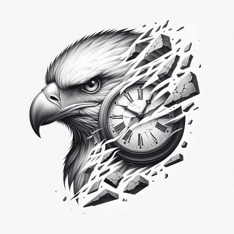 eagles tattoo design ideas Surrealism fantastical majestic for back shoulder