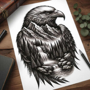 eagles tattoo design ideas hyperrealistic symbolic for shoulder