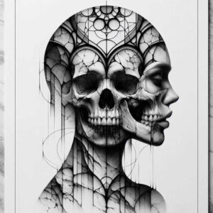 3d-face – tattoo design ideas free ai generated – surrealism-chromatic-flux – for-heel – Gallery: faces-inkby-ai