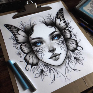 3d-face – tattoo design ideas free ai generated – surrealism-metamorphosis – for-upper-arm – Gallery: faces-inkby-ai