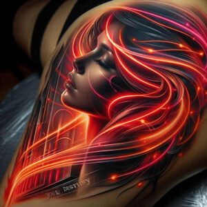 artistic-face – tattoo design ideas free ai generated – neotraditional-strong-contrast – for-triceps – Gallery: faces-inkby-ai