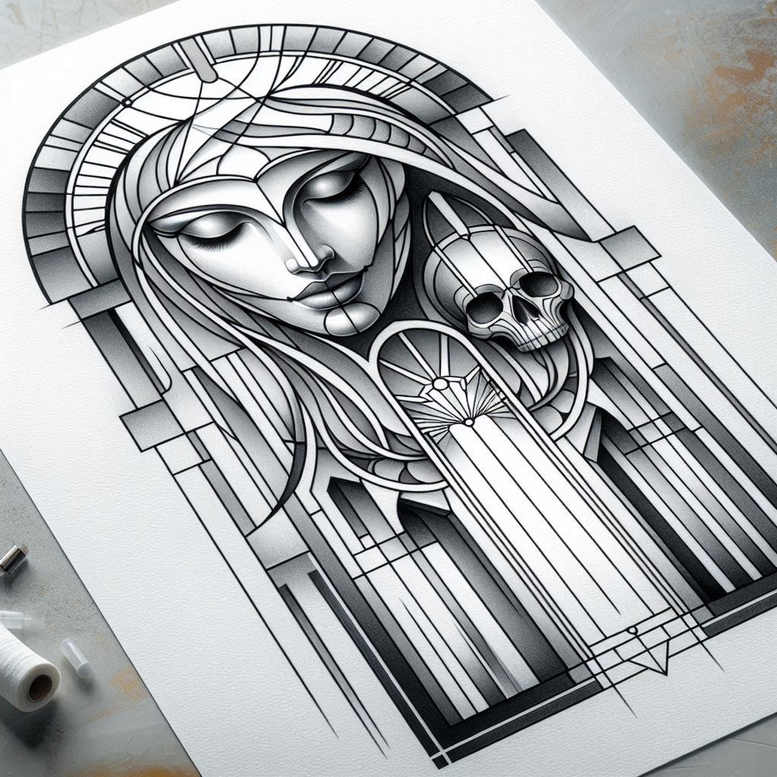 child-face – tattoo design ideas free ai generated – neotraditional-smooth-gradients – for-triceps – Gallery: faces-inkby-ai