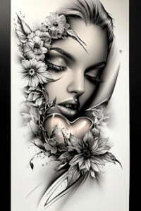 child-face – tattoo design ideas free ai generated – realism-subtle-gradients – for-upper-chest – Gallery: faces-inkby-ai
