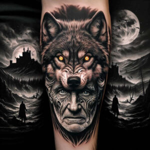 child-face – tattoo design ideas free ai generated – realism-vivid-detail – for-shoulder-blade – Gallery: faces-inkby-ai