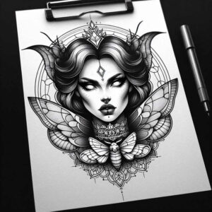 colored-face – tattoo design ideas free ai generated – surrealism-melted-shapes – for-palm – Gallery: faces-inkby-ai