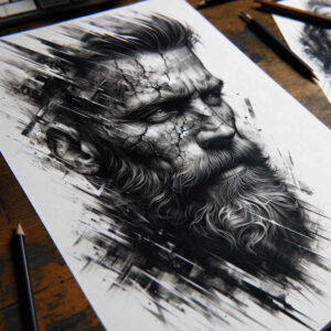 detailed-face – tattoo design ideas free ai generated – neotraditional-bold-color – for-triceps – Gallery: faces-inkby-ai