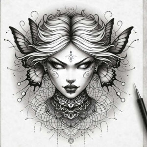 detailed-face – tattoo design ideas free ai generated – neotraditional-modern-classic – for-toe – Gallery: faces-inkby-ai