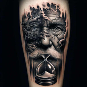 detailed-visage – tattoo design ideas free ai generated – neotraditional-soft-shadows – for-palm – Gallery: faces-inkby-ai