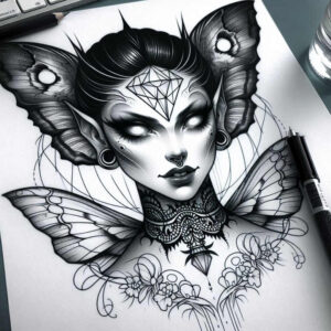 emotive-face – tattoo design ideas free ai generated – realism-textured-light – for-stomach – Gallery: faces-inkby-ai