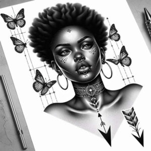 expressive-face – tattoo design ideas free ai generated – realism-photographic-quality – for-nape – Gallery: faces-inkby-ai