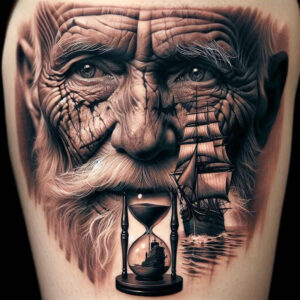 expressive-visage – tattoo design ideas free ai generated – surrealism-ambiguous-space – for-full-back – Gallery: faces-inkby-ai