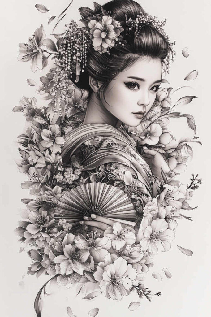 face-and-eyes – tattoo design ideas free ai generated – neotraditional-clean-fill – for-fingers – Gallery: faces-inkby-ai