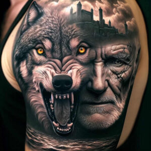 face-and-mouth – tattoo design ideas free ai generated – realism-ink-precision – for-inner-arm – Gallery: faces-inkby-ai