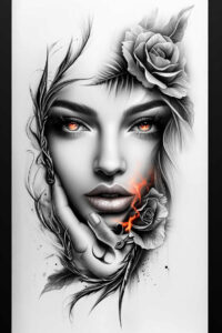 face-and-mouth – tattoo design ideas free ai generated – realism-light-and-shadow-play – for-wrist-side – Gallery: faces-inkby-ai