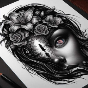 face-and-mouth – tattoo design ideas free ai generated – realism-precise-anatomy – for-heel – Gallery: faces-inkby-ai