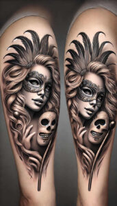 face – tattoo design ideas free ai generated – realism-surface-complexity – for-lower-back – Gallery: faces-inkby-ai
