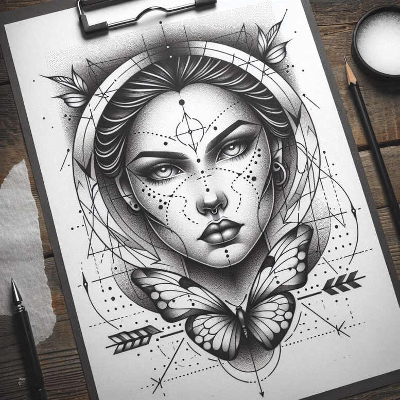 face-with-eyes – tattoo design ideas free ai generated – realism-depth-shading – for-heel – Gallery: faces-inkby-ai