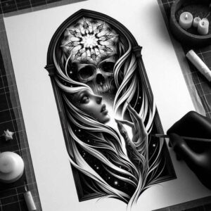 face-with-nose – tattoo design ideas free ai generated – realism-volume-effect – for-side – Gallery: faces-inkby-ai