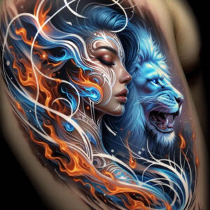 face-with-nose – tattoo design ideas free ai generated – surrealism-hallucinatory – for-sternum – Gallery: faces-inkby-ai