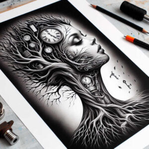 floral-face – tattoo design ideas free ai generated – neotraditional-dynamic-color – for-lower-arm – Gallery: faces-inkby-ai