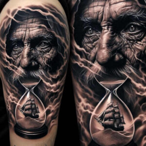 for-women – tattoo design ideas free ai generated – neotraditional-contrasting-colors – for-upper-thigh – Gallery: faces-inkby-ai