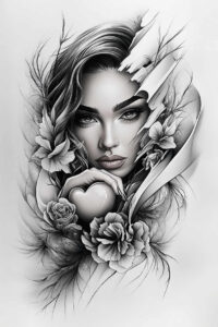 for-women – tattoo design ideas free ai generated – realism-life-like – for-triceps – Gallery: faces-inkby-ai