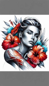for-women – tattoo design ideas free ai generated – realism-perfect-proportions – for-lower-thigh – Gallery: faces-inkby-ai