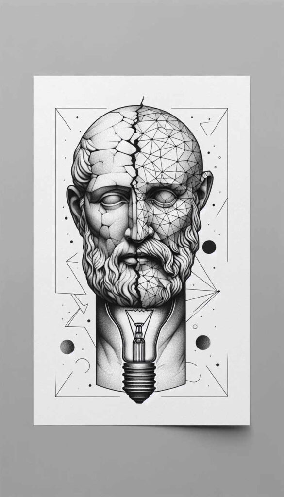 frontal-face – tattoo design ideas free ai generated – realism-shadow-realism – for-lower-arm – Gallery: faces-inkby-ai