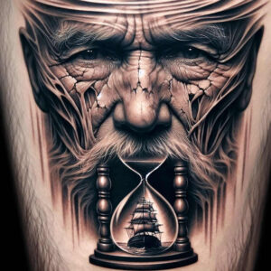 frontal-face – tattoo design ideas free ai generated – realism-ultra-detailed – for-shoulder-blade – Gallery: faces-inkby-ai