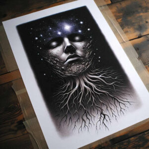 frontal-face – tattoo design ideas free ai generated – realism-visual-truth – for-shoulder-blade – Gallery: faces-inkby-ai