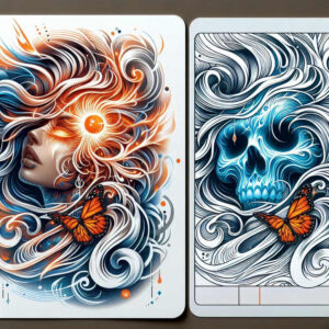 frontal-face – tattoo design ideas free ai generated – surrealism-surreal-lighting – for-triceps – Gallery: faces-inkby-ai