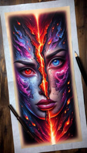 male-face – tattoo design ideas free ai generated – realism-light-and-shadow-play – for-upper-back – Gallery: faces-inkby-ai